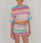 Sherbet Blue Mini skirt (Pre Order)