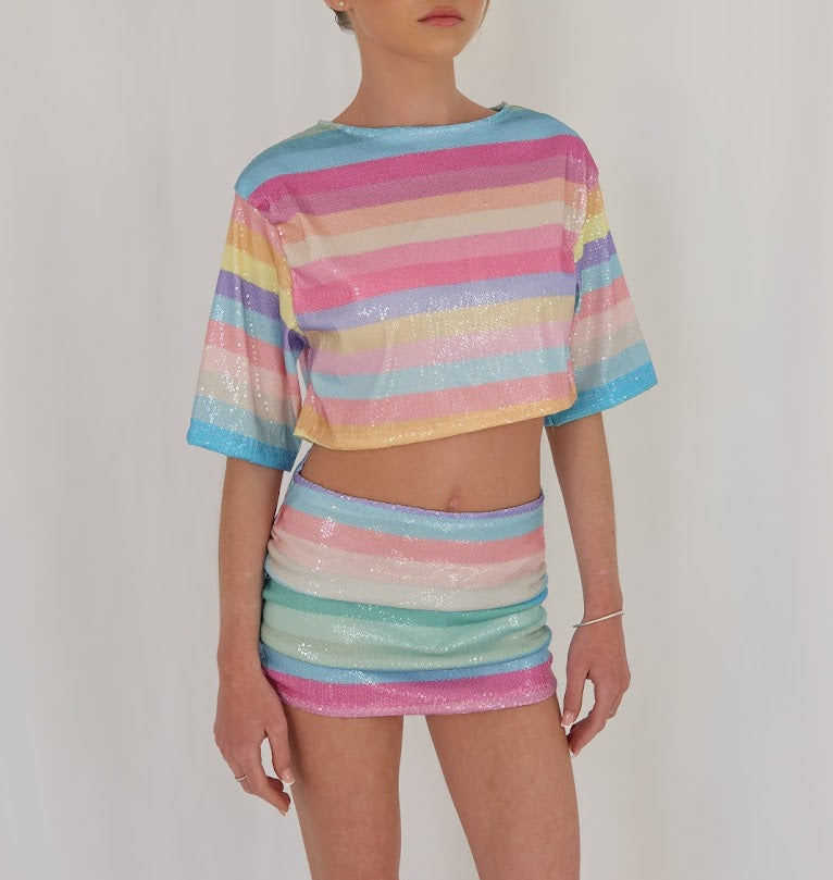 Sherbet Blue Mini skirt (Pre Order)