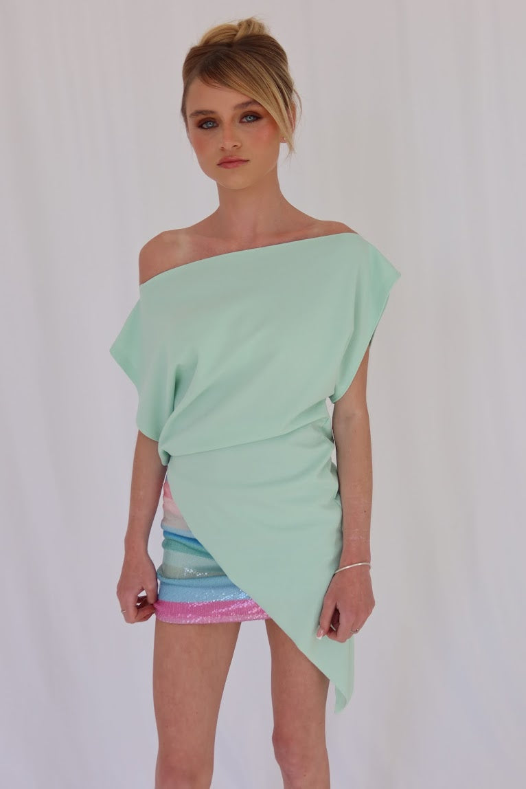 Sherbet Blue Mini skirt (Pre Order)