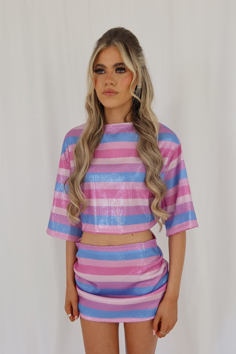 Sherbet Lilac Mini Skirt (Pre Order)